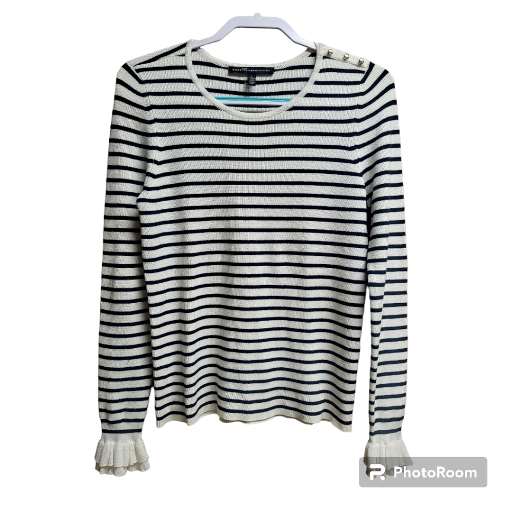 WHBM Ruffle-Sleeve Sweater Size Large - Picture 6 of 9